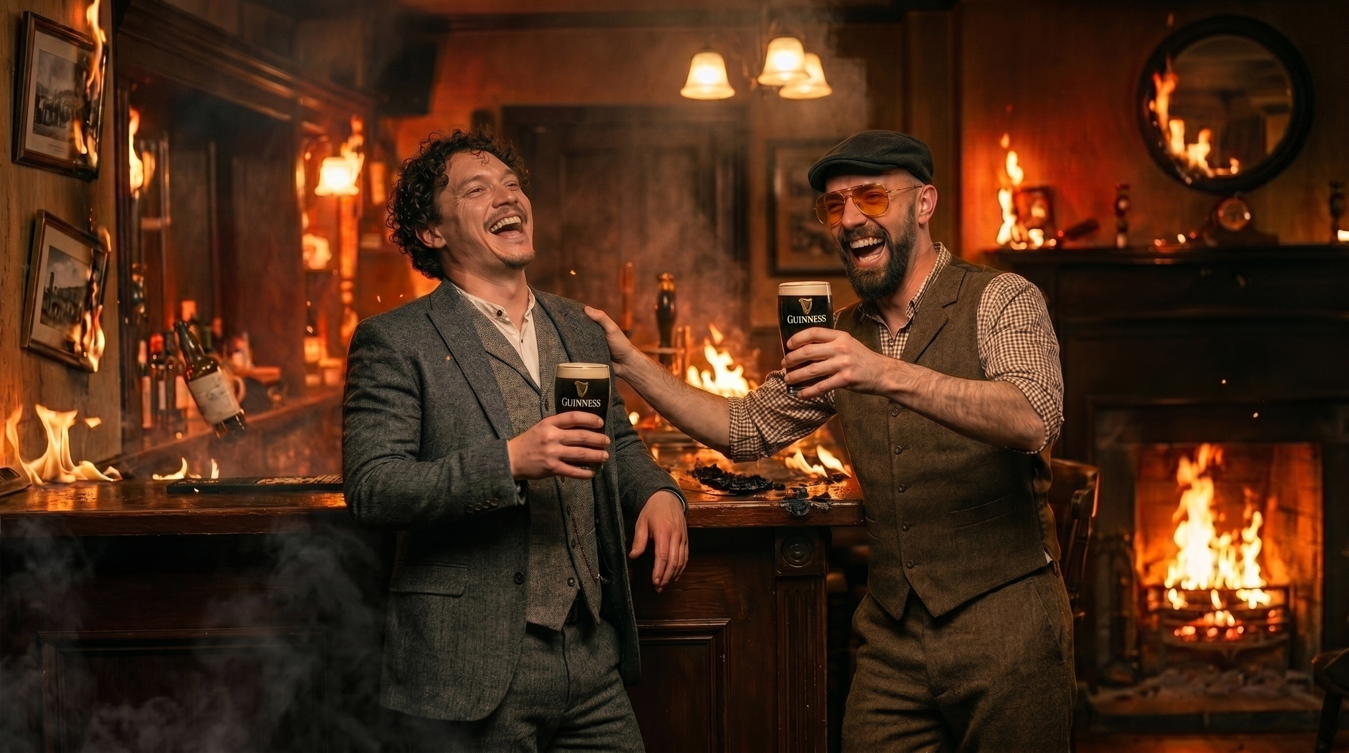Donal and Tomas on location for a planning session